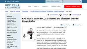 CAS-USA Caston II PLUS Standard and Bluetooth Enabled Crane Scales - cas usa