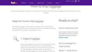 How to ship luggage - FedEx - ship luggage within usa