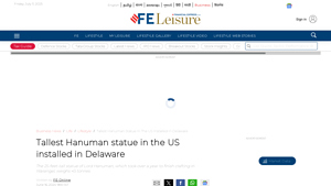 Tallest Hanuman statue in the US installed in Delaware - tallest hanuman statue in usa