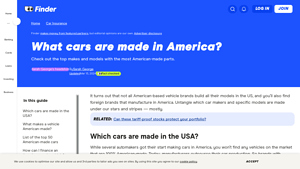 What cars are made in America? The top 50 models | finder.com - car brands made in usa
