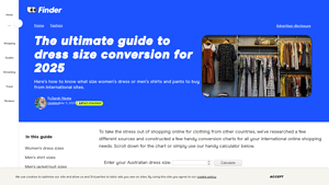 Dress size conversion chart for shopping online | Finder Shopping - clothing sizes australia to usa