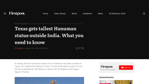 Texas gets tallest Hanuman statue outside India. What you need to ... - tallest hanuman statue in usa