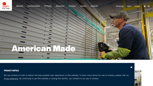 American Made - First Solar - solar panel manufacturers usa