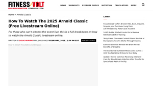 How To Watch The 2025 Arnold Classic (Free Livestream Online) - arnold sports festival usa