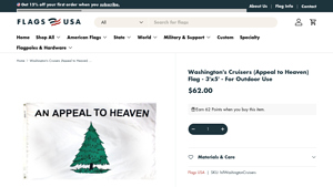 Washington's Cruisers (Appeal to Heaven) Flag - Flags USA - appeal to heaven flag made in usa