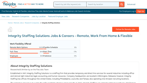 Integrity Staffing Solutions - Remote Work From Home Jobs ... - FlexJobs - integrity staffing solutions usa