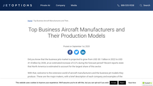 Top Business Aircraft Manufacturers & Production Models - airplane manufacturers in usa