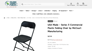 USA Made Plastic Folding Chair Series 5 | Event and Rental Chairs - usa made camp chair