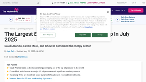 The Largest Energy Companies by Market Cap in June 2025 - biggest petroleum companies in usa