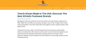 Tennis Shoes Made in the USA: Discover the Best Athletic Footwear ... - tennis shoes made in usa