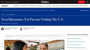 Travel Insurance For Parents Visiting The U.S. - Forbes - insurance for parents visiting usa