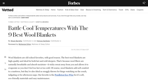 Best Wool Blankets 2024 - Forbes Vetted - wool blankets made in usa