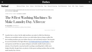 Best Washing Machines 2024 - Forbes Vetted - washing machine usa