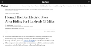 Best Electric Bikes 2025 | Tested & Reviewed - Forbes Vetted - electric bike usa