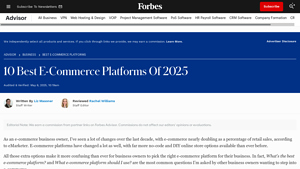 Best E-Commerce Platforms of 2025 - Forbes Advisor - best usa electronic online store
