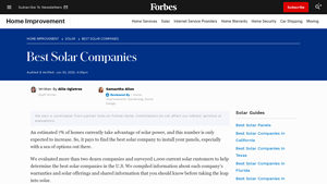 Forbes - Solar Company Ratings