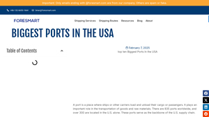Biggest Ports in the USA | Updated in 2025 - Foresmart - how many ports in usa