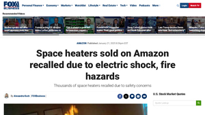 Space heaters sold on Amazon recalled due to electric shock, fire ... - space heaters made in the usa