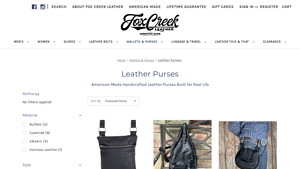 Handcrafted Leather Purses Made in the USA - FoxCreekLeather - leather handbags made in usa