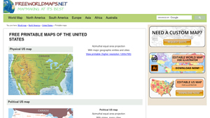Free printable maps of the United States - Free World Maps - usa map print