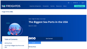 Top 10 Biggest and Busiest Sea Ports in the USA | Freightos - main ports of usa
