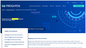Shipping From US to China [Updated June 2025 ] | Freightos - usa to china transportation services