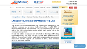 Largest Trucking Companies in the USA - freightrun.com - big trucking companies in usa