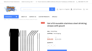 Set of 8 reusable stainless steel drinking straws with pouch - stainless straws made in usa