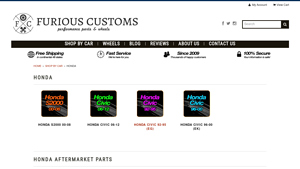 Honda Performance & Aftermarket Parts - Furious Customs - honda performance parts usa