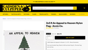 3x5 ft An Appeal to Heaven Nylon Flag - Annin Co. - Gadsden and Culpeper - appeal to heaven flag made in usa