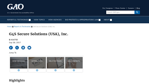 G4S Secure Solutions (USA), Inc. | U.S. GAO - U.S. Government ... - g4s secure solutions usa