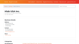 Directory Listing - Hiab USA Inc. - gasworld directory - hiab usa inc