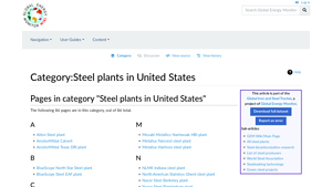 Category:Steel plants in United States - GEM.wiki - steel factories in usa