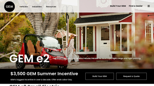 Small Electric Car | Two-Seater Electric Car | Compact GEM e2 - small electric vehicles usa