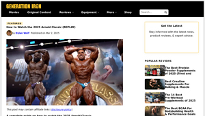 How to Watch the 2025 Arnold Classic (REPLAY) - Generation Iron - arnold sports festival usa