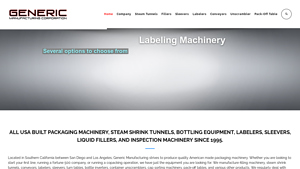 Generic Manufacturing - USA Quality Packaging Machinery - American Made ... - tunnlis company in usa