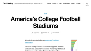 America's College Football Stadiums - Geoff Boeing - largest stadiums in the usa