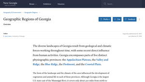 Geographic Regions of Georgia - New Georgia Encyclopedia - parts of georgia usa