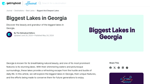 Biggest Lakes in Georgia - Getmyboat.com - largest man-made lakes in usa