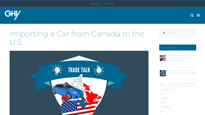 Importing a Car from Canada to the U.S. - GHY - importing truck from canada to usa