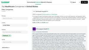 Top Healthcare Companies in United States | Glassdoor - top 10 healthcare companies in usa