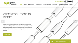 Global Package – Premium Glass Bottles and Packaging for Spirits ... - glass bottle manufacturers usa