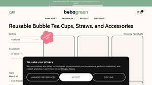 Boba Green - Reusable Bubble Tea Cups & Straws