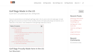 Golf Bags Made in the US - GolfBagsy - usa golf bag