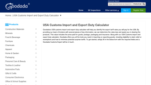 USA Import and Export Duty Calculator | Tariff Rates - Goodada - customs duty calculator usa