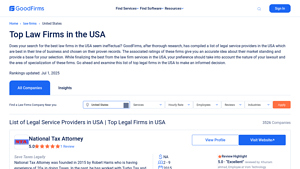 Top Law Firms in USA - June 2025 Reviews - GoodFirms - legal companies in usa