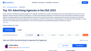 Top 10+ Advertising Agencies in the USA 2025 - GoodFirms - best advertising agencies in usa