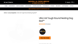 Luxury Nesting Dog Bed Made in the USA | Gorilla Dog Beds® - dog beds made in the usa