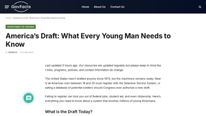 America's Draft: What Every Young Man Needs to Know - selective service usa