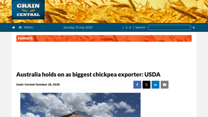 Australia holds on as biggest chickpea exporter: USDA - Grain Central - chickpea exporter usa